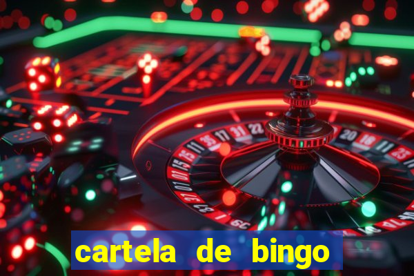 cartela de bingo pra imprimir