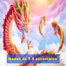 menos de 7.5 escanteios