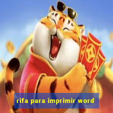 rifa para imprimir word